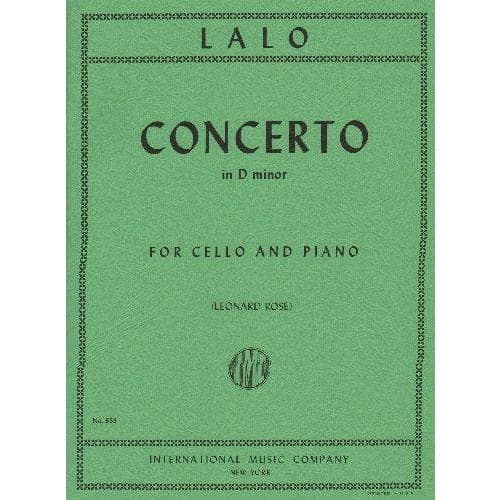 Lalo, Edouard - Concerto in d minor - Cello and Piano - edited by Leonard Rose - International Music Co