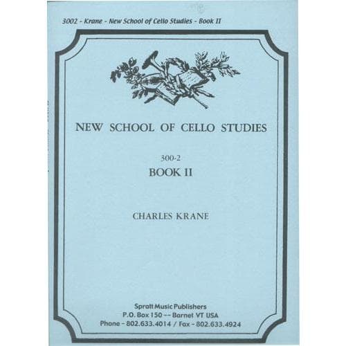 Krane, Charles - New School of Cello Studies, Book 2 - Cello solo - Spratt Music Publishers