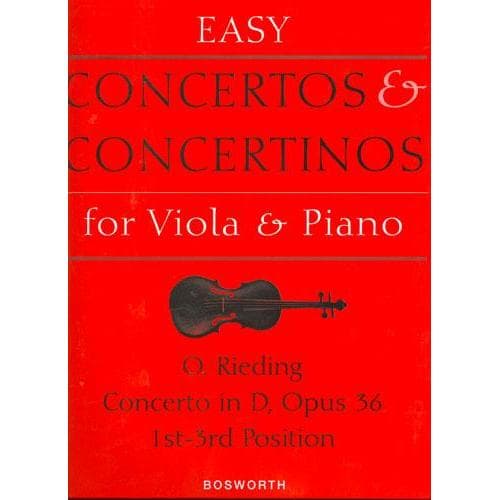 Rieding, Oscar - Concerto In D Major, Op 36 For Viola and Piano Published by Bosworth & Co