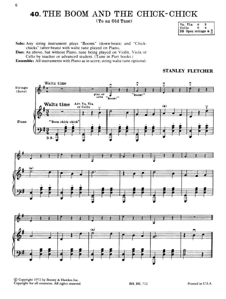 Fletcher, Stanley - New Tunes For Strings, Book 2 - Teacher - Boosey & Hawkes Edition