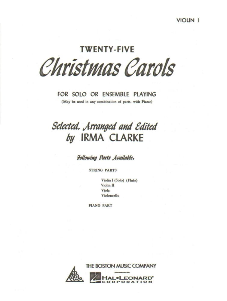 Clarke-25 Christmas Carols Violin 1