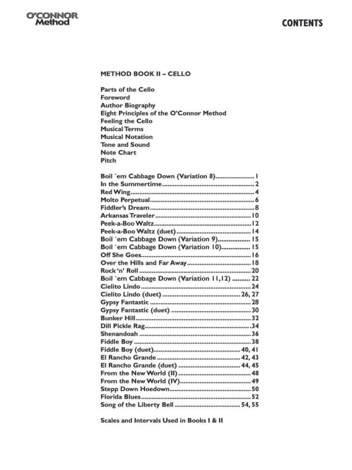 O'Connor Cello Method Book II - Digital Download