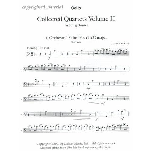 Rabinowitz, Carole Neuen -Collected Quartets, Volume 2 - for String Quartet - Latham Music Enterprise