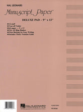Deluxe Pad Manuscript Paper. Published by Hal Leonard.