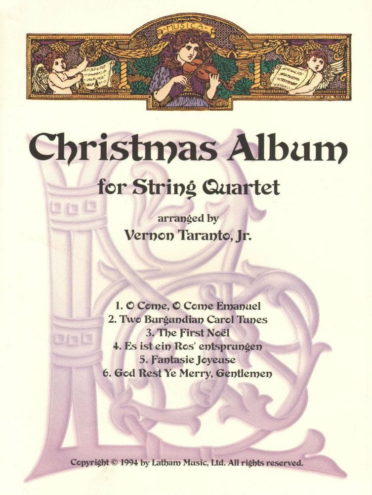 Christmas Album for String Quartet - Set of Parts - arranged by Vernon Taranto - Latham Music