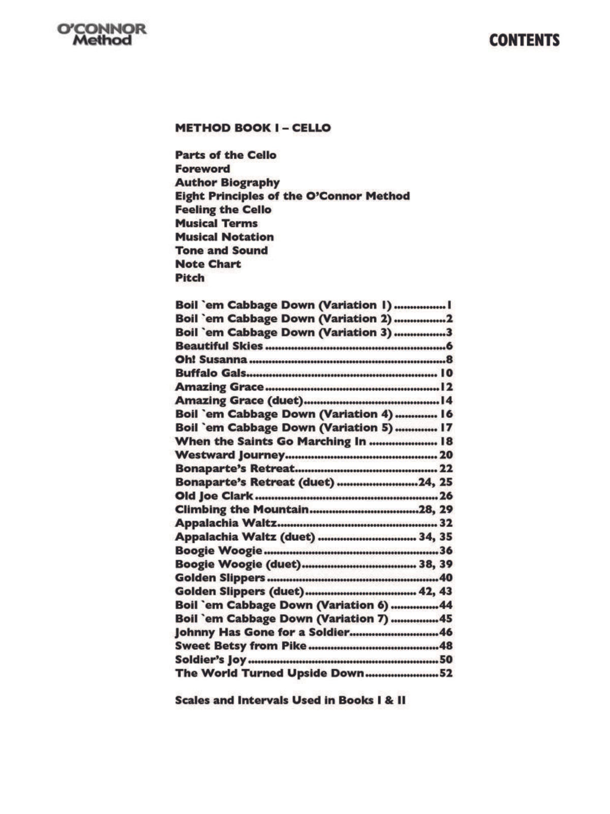 O'Connor Cello Method Book I - Digital Download