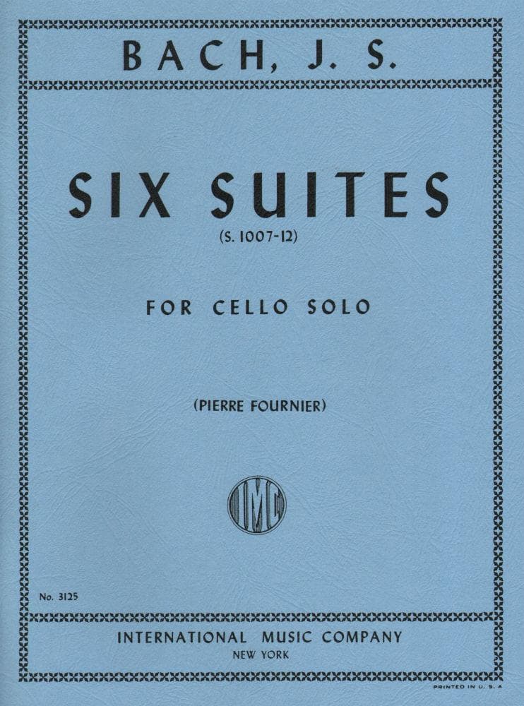 Bach, JS - 6 Cello Suites BWV 1007 for Cello - Arranged by Fournier - International Edition