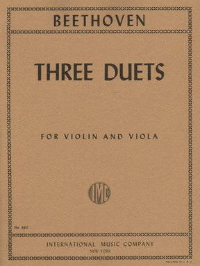 Beethoven, Ludwig - 3 Duets WoO 27 for Violin and Viola - Arranged by Hermann-Pagels - International Edition