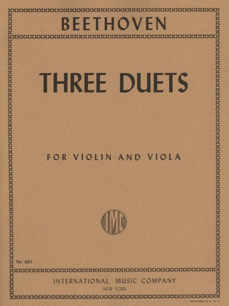 Beethoven, Ludwig - 3 Duets WoO 27 for Violin and Viola - Arranged by Hermann-Pagels - International Edition