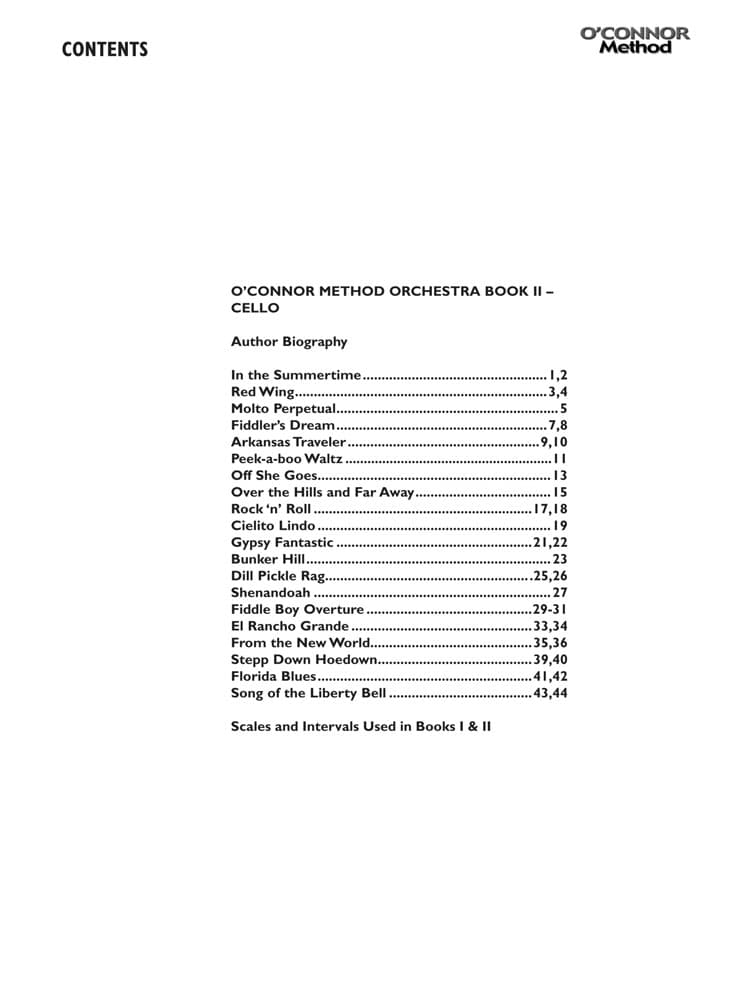 O'Connor Method for Orchestra - Book II - Cello Part