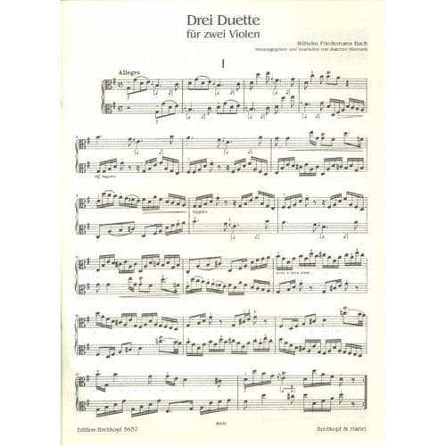 WF Bach - Three Duets for Two Violas - edited by Joachim Altemark - Breitkopf & Härtel Edition