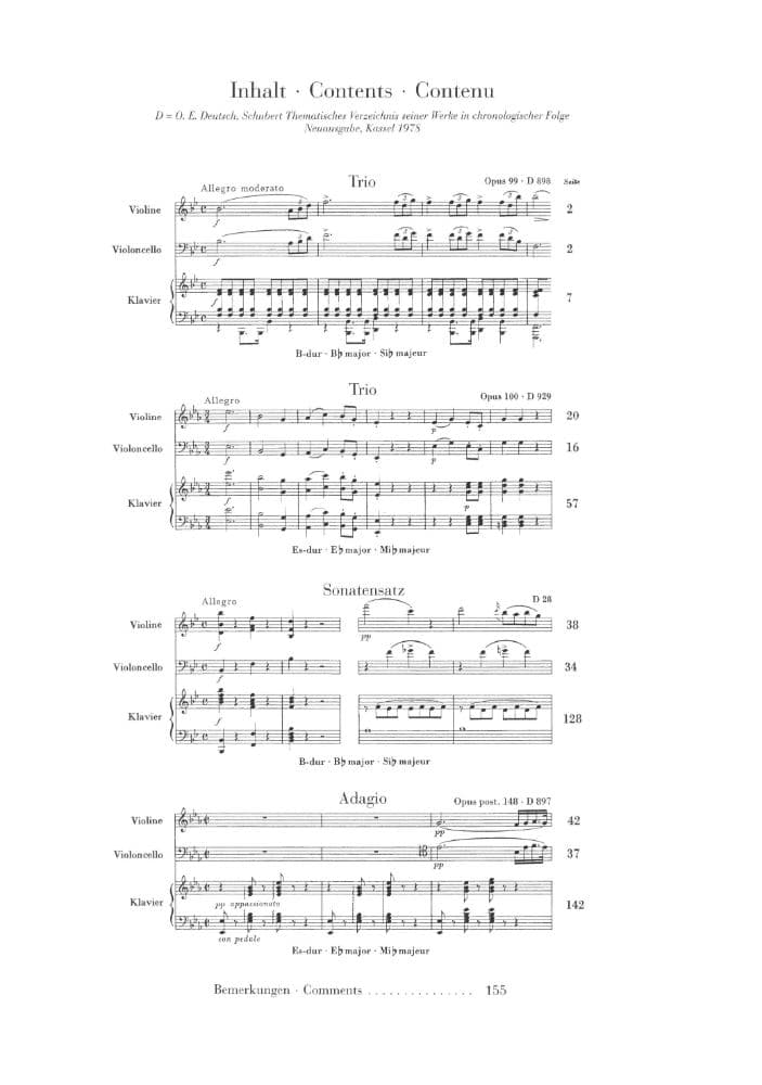 Schubert, Franz - Piano Trios, Op 99, 100, 148 URTEXT Published by G Henle Verlag