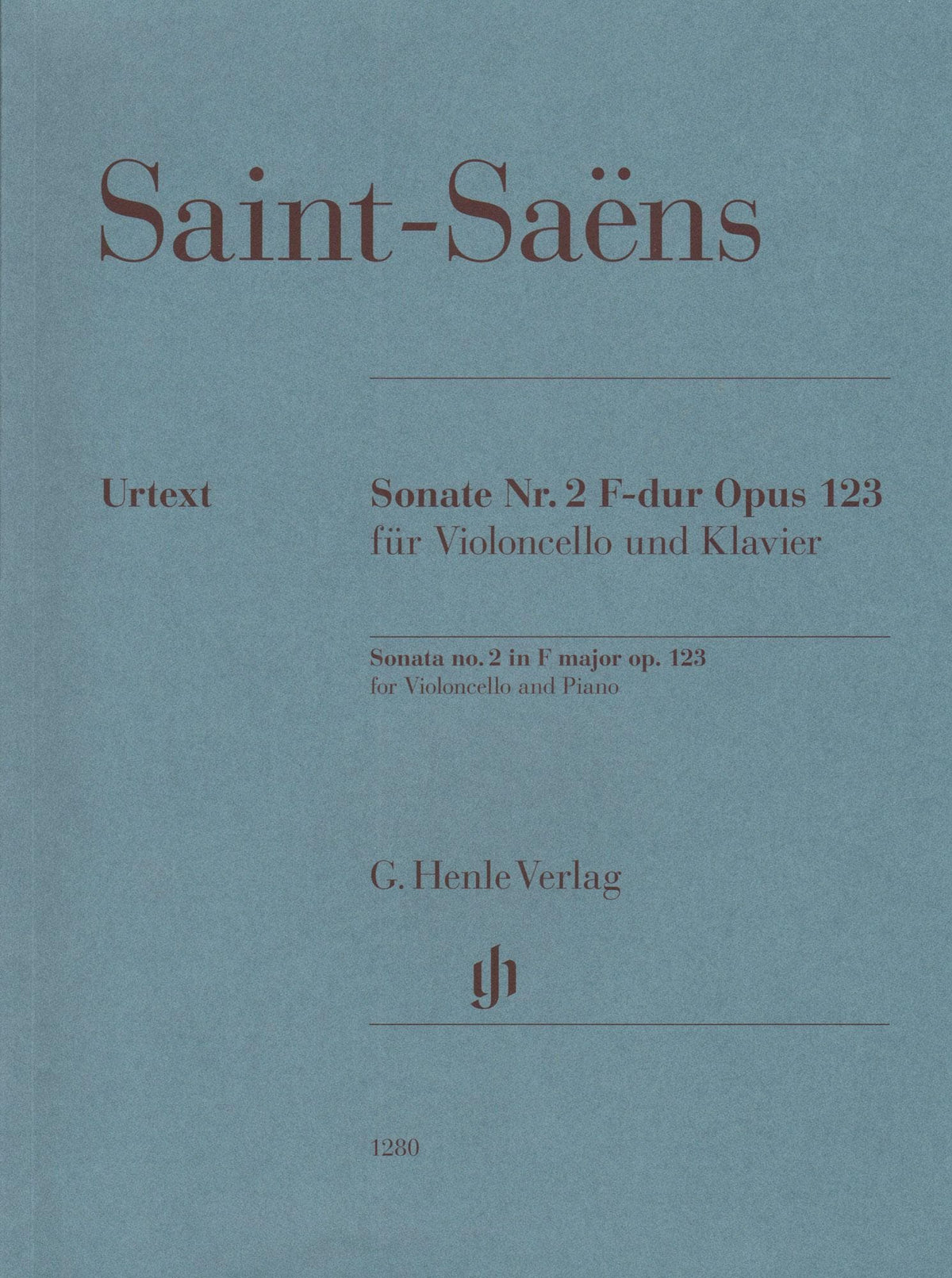 Saint-Saëns, Camille - Sonata No. 2 in F major, Opus 123 - for Cello and Piano - edited by Jost, Geringas, and Rogé - G. Henle Verlag URTEXT