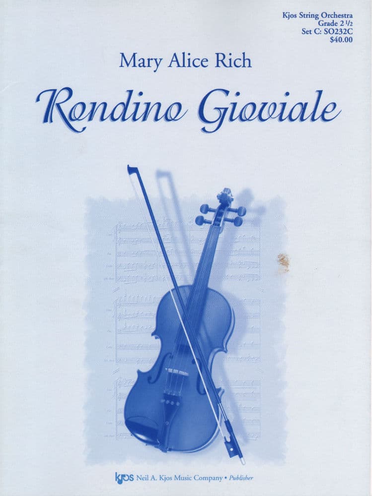 Rich-Rondino Gioviale For String Orchestra Score and parts Published by Neil A Kjos Music Company