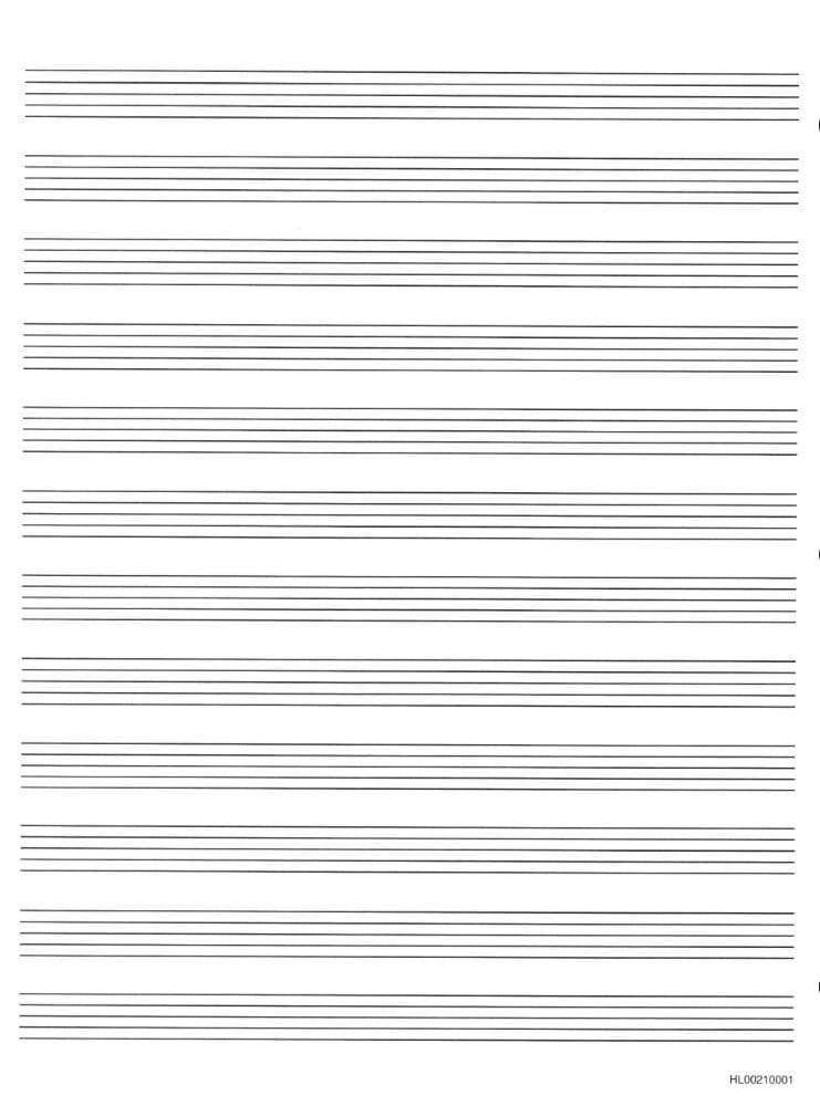 Standard Manuscript Paper. Published by Hal Leonard.