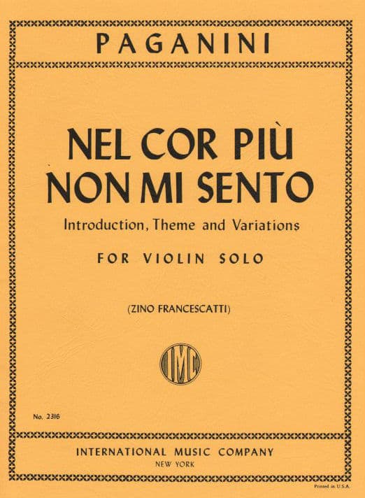 Paganini, Niccolo - Introduction and Variations on