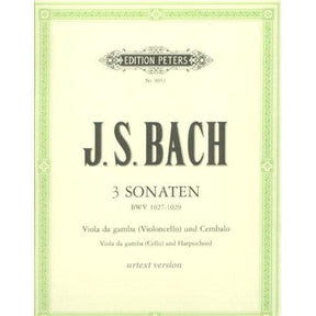 Bach, JS - 3 Viola Da Gamba Sonatas BWV 1027 1029 for Cello and Piano - Arranged by Forbes - Peters Edition