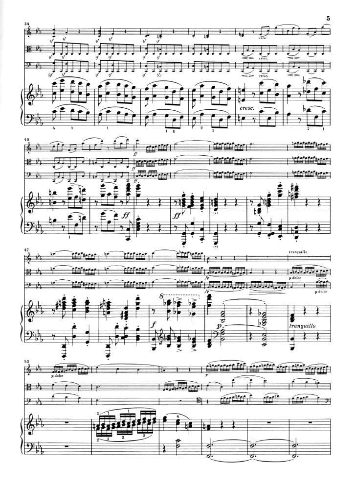 Brahms, Johannes - Piano Quartet No 3 in c minor Op 60 for Violin, Viola, Cello and Piano - Henle Verlag URTEXT Edition
