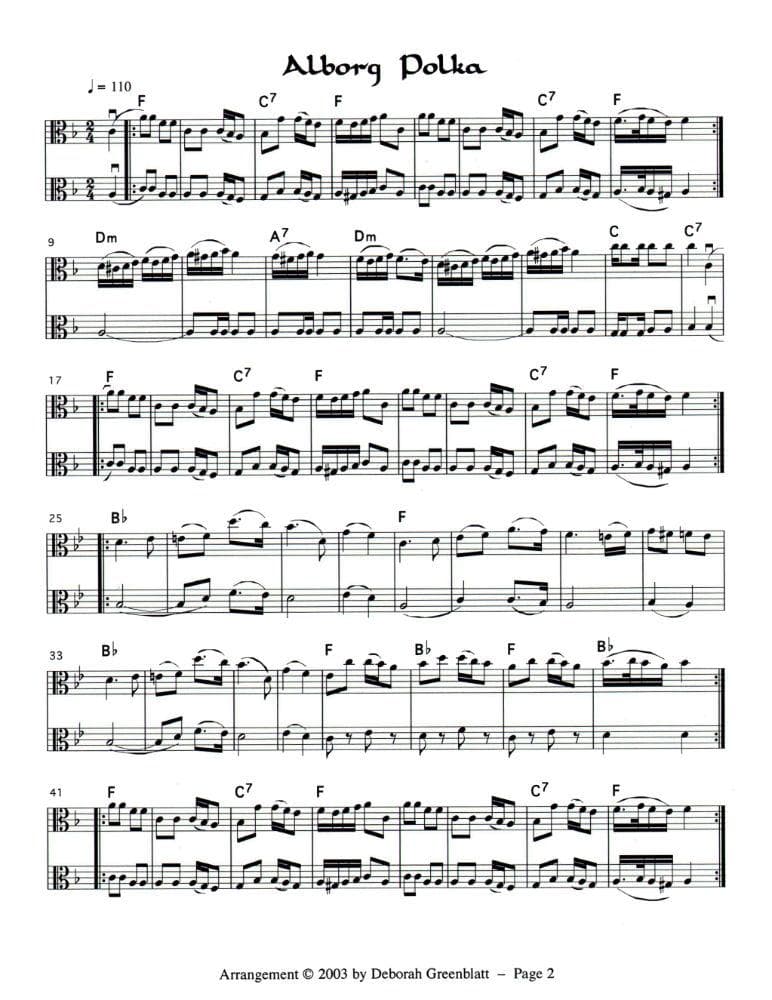 Greenblatt, Deborah - Danish Fiddle Tunes for Two Violas - Greenblatt & Seay Publications