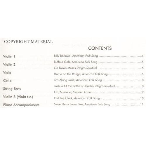 Folk Songs of the USA Viola Part by William Starr