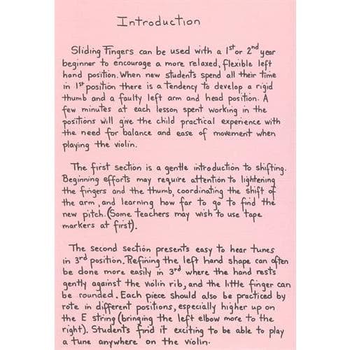 Sliding Fingers: Beginning 3rd Position - Beginner Book by Evelyn AvSharian