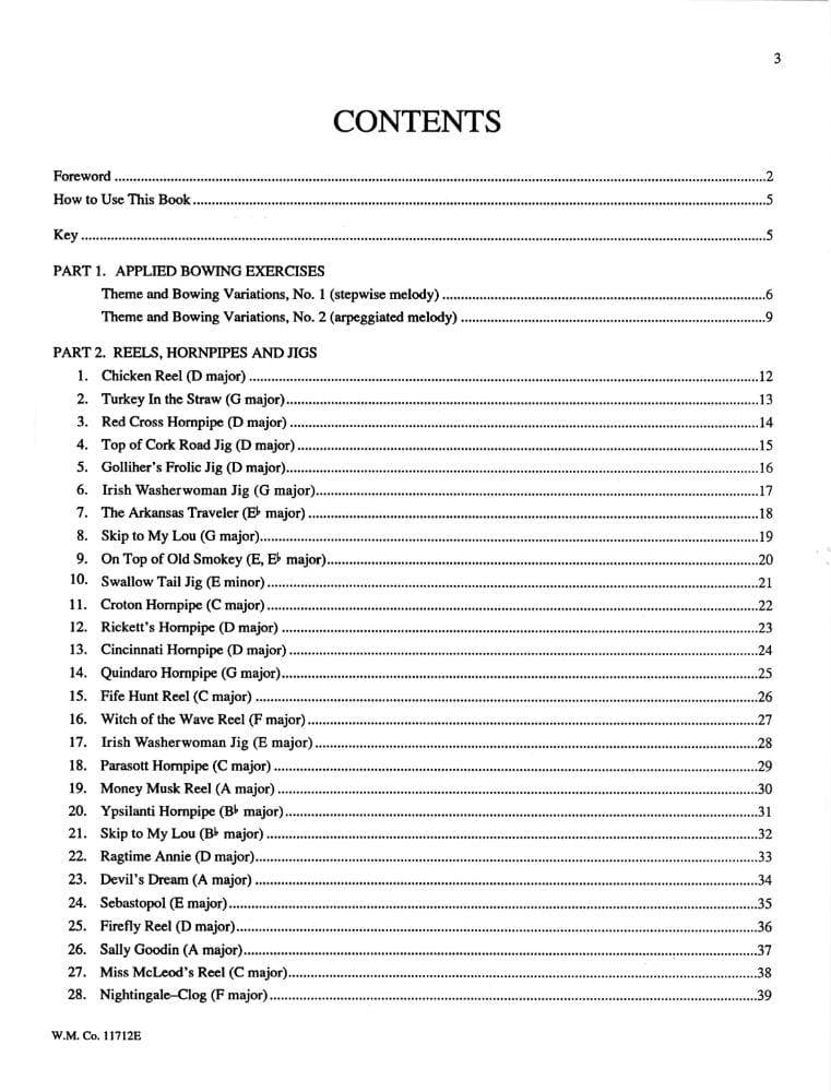 Oppelt, Robert - The Fiddle Tune Bowing Book; Reels, Hornpipes and Jigs For Violin and Piano Published by The Willis Music Company