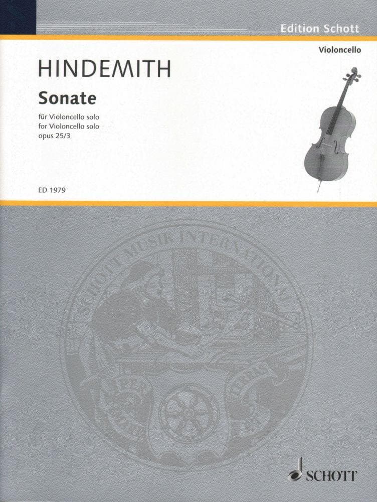 Hindemith, Paul - Sonata, Op 25, No 3 - Cello solo - Schott Edition