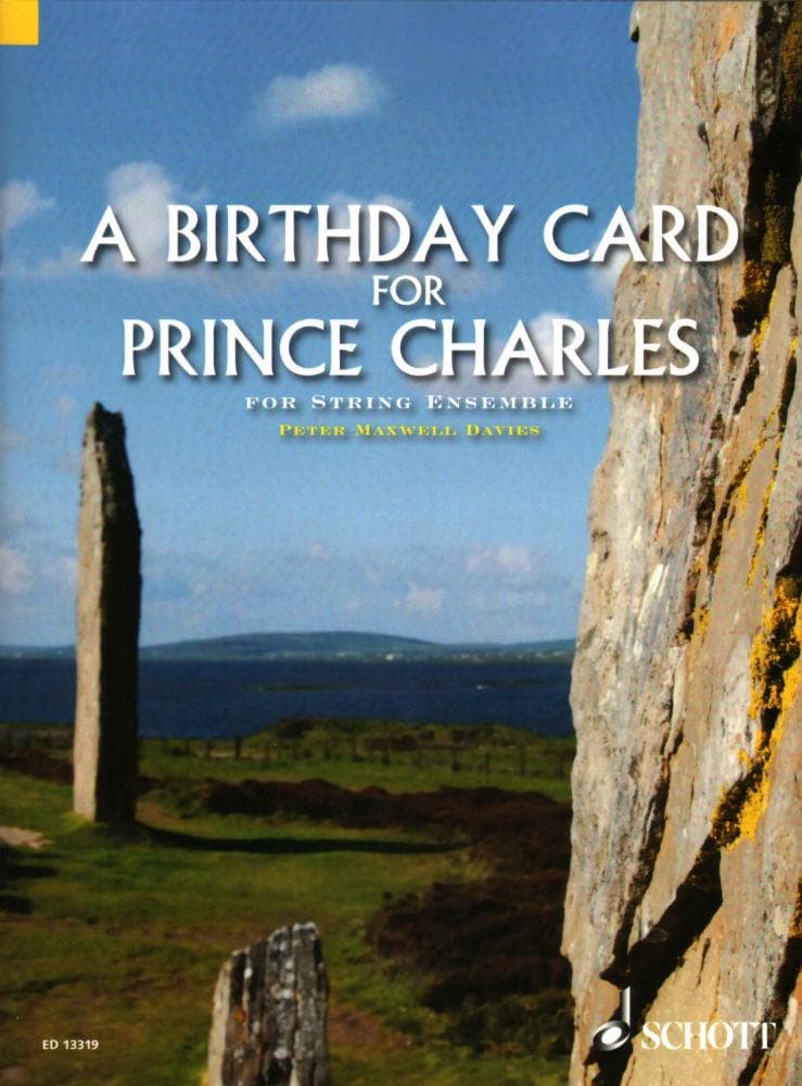 Davies, Peter Maxwell - A Birthday Card for Prince Charles - String Ensemble/Quintet - Score and Parts - Schott Music Edition