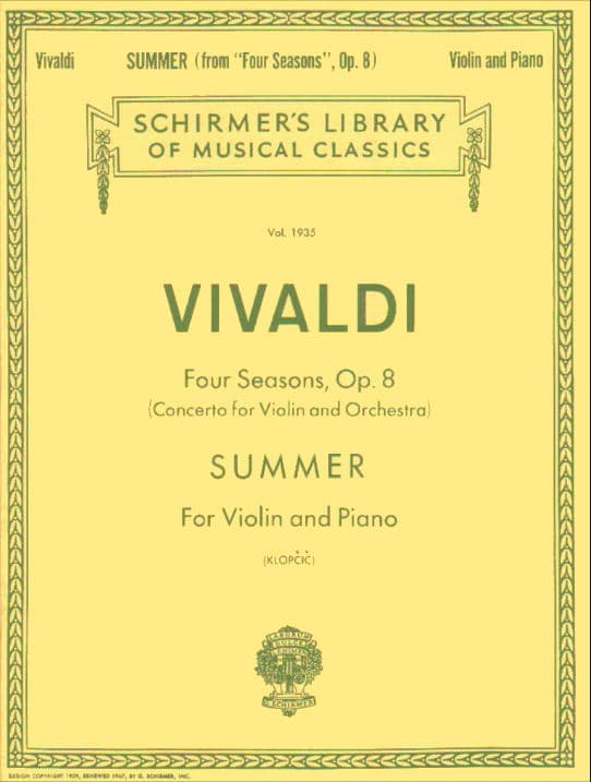 Vivaldi, Antonio - The Four Seasons: Concerto No 2 in G Minor, RV 315