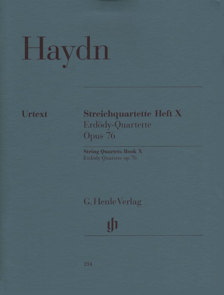 Haydn, Franz Joseph - String Quartets, Volume 10: Op 76 - edited by Horst Walter - G Henle Verlag URTEXT