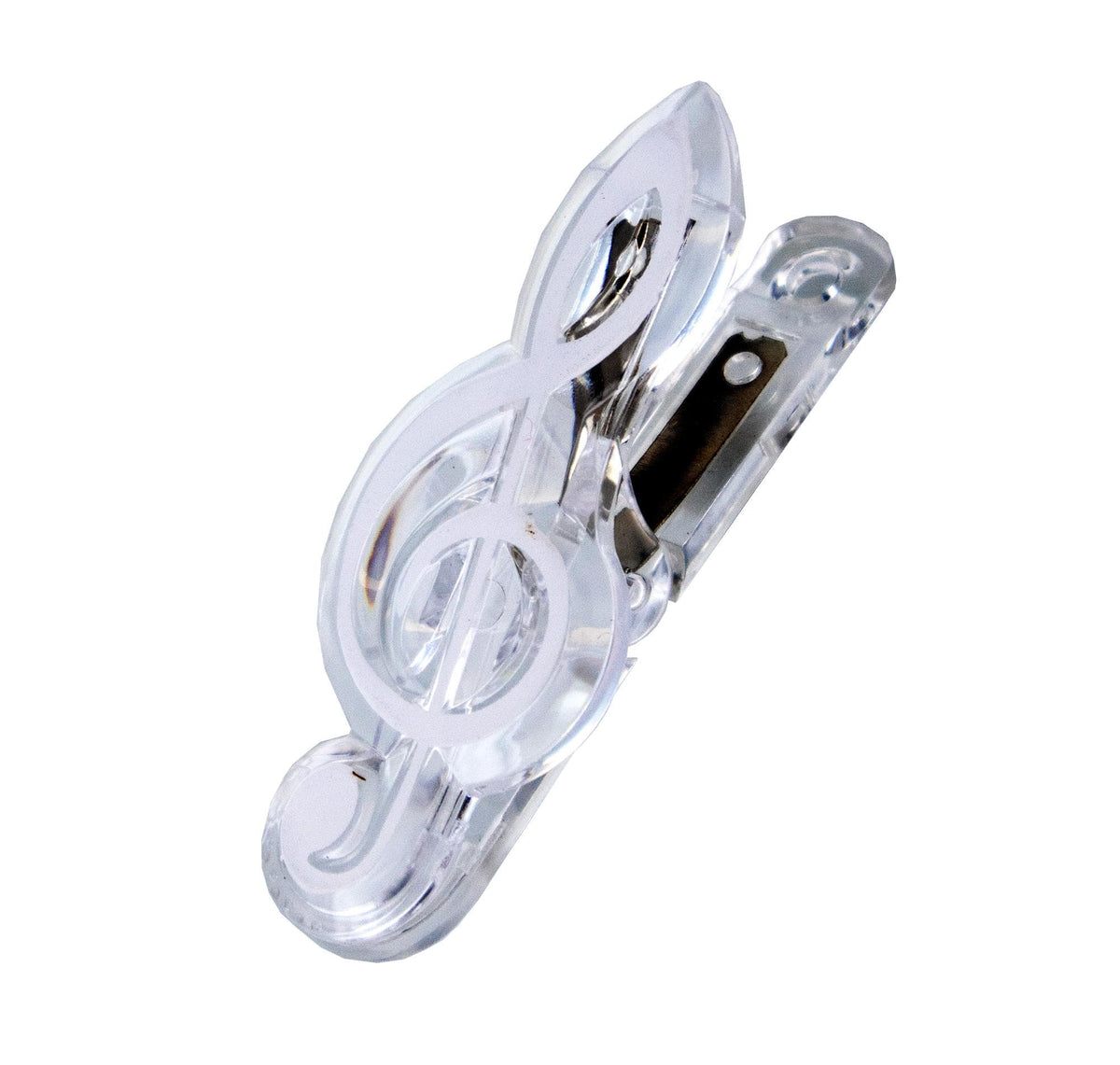 Treble Clef Music Clip - White