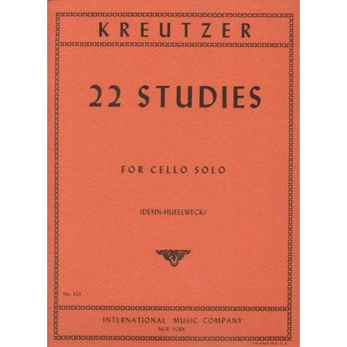 Kreutzer, Rodolphe - 22 Studies - Cello solo - transcribed by Dehn/Huellweck - International Music Co