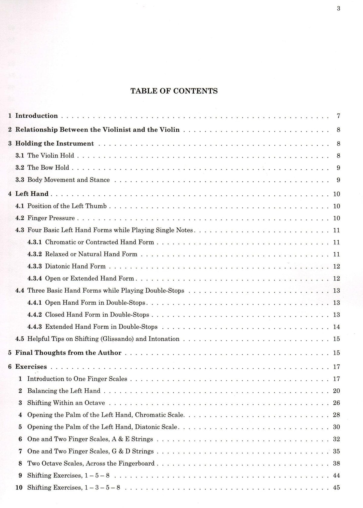 Martinic-Jercic, Borivoj - Freedom and Flexibility of the Violinist’s Left Hand: Technical Studies for Violin