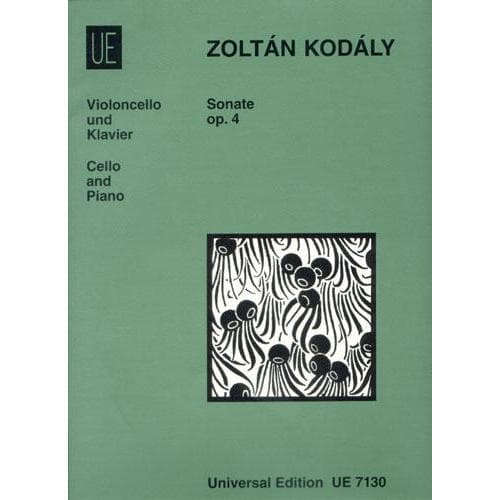 Kodály, Zoltán - Sonata, Op 4 - Cello and Piano - Universal Edition