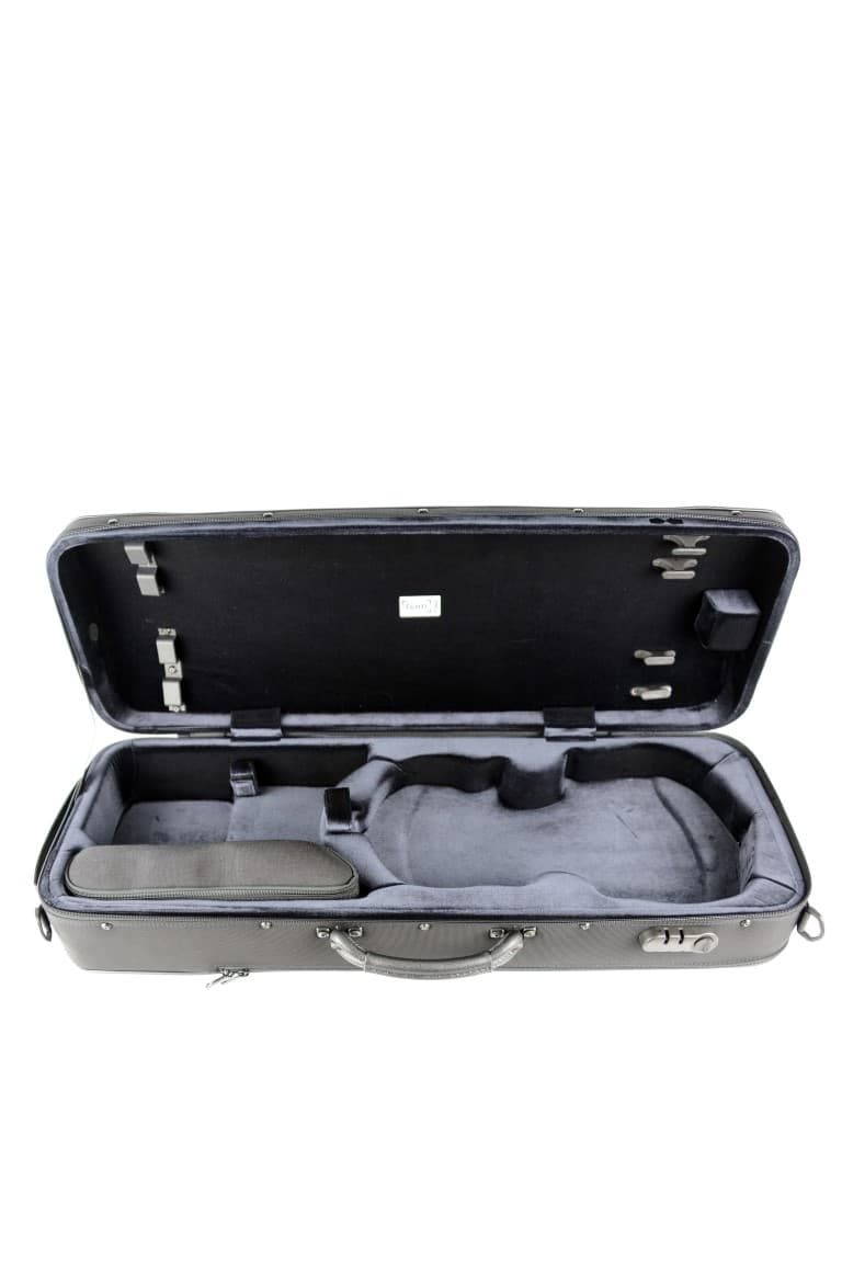 Bam Stylus Oblong Viola Case Black Silver