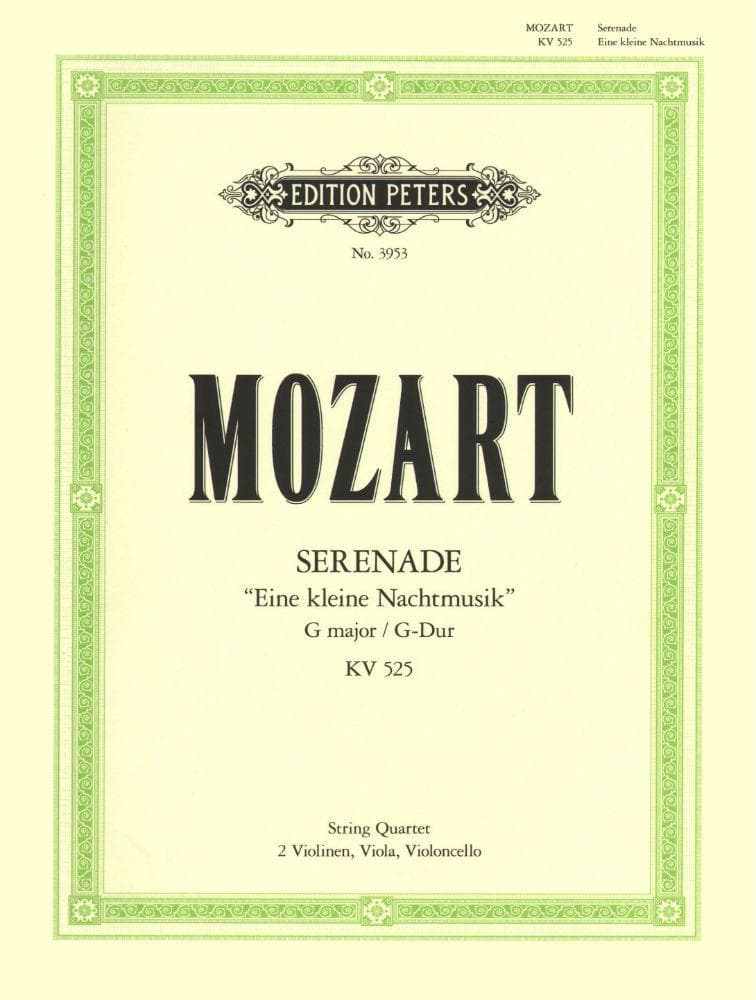 Mozart, WA - Eine Kleine Nachtmusik, K 525 - String Quartet - Edition Peters