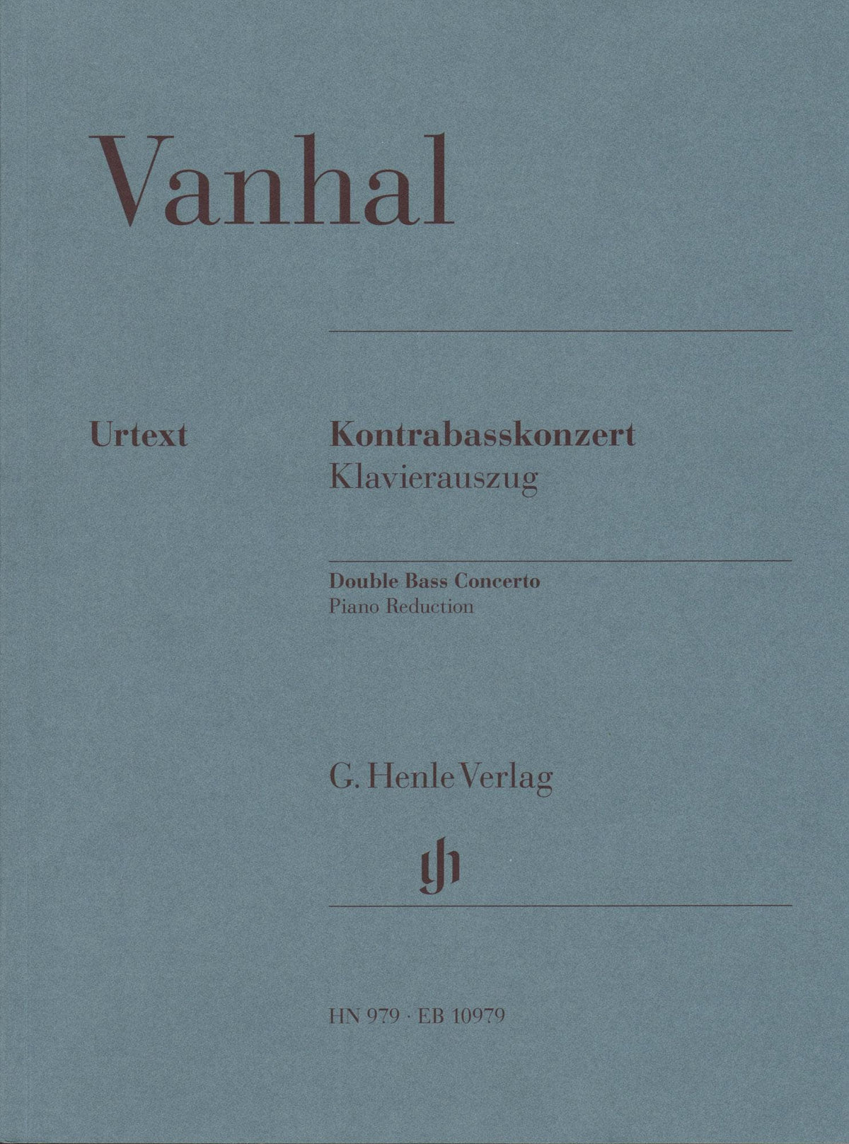 Vanhal, Johann Baptist - Double Bass Concerto - for Bass and Piano - G. Henle Verlag URTEXT