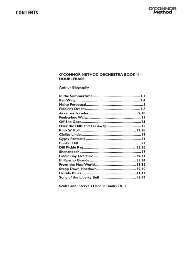 O'Connor Method for Orchestra - Book II - Bass Part