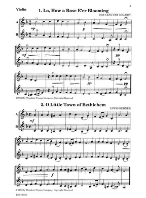 Zimmerman, Ruth L - Play a Song of Christmas, for Violin Published by Theodore Presser Company