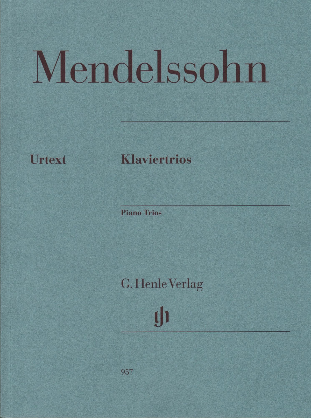 Mendelssohn, Felix - Piano Trios, Op 49 and 66 - Violin, Cello, and Piano - G Henle Verlag URTEXT