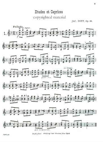 Dont, Jakob - 24 Etudes & Caprices Op 35 - Violin solo - Carl Fischer Edition