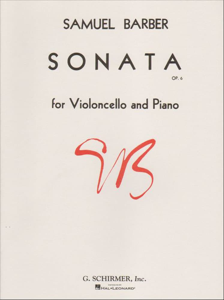Barber, Samuel - Sonata Op 6 for Cello and Piano - Schirmer Edition