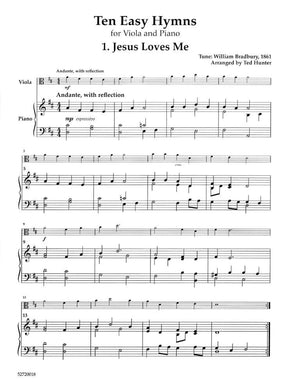 Ten Easy Hymns for Viola and Piano