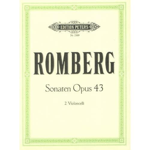 Romberg - Three Sonatas, Op 43, Two Cellos Peters Edition