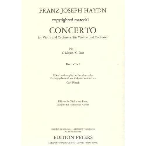 Haydn, Franz Joseph - Concerto No 1 in C Major, Hob VIIa:1 - Violin and Piano - edited by Carl Flesch - Edition Peters