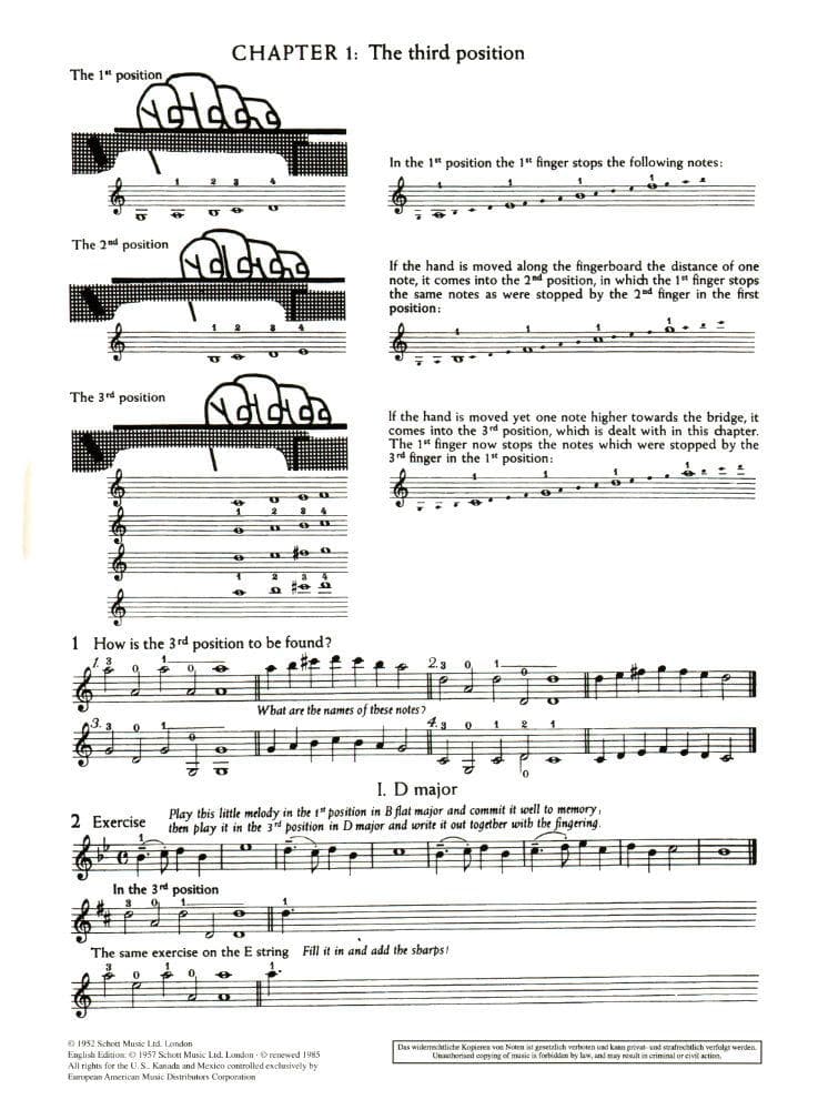 Doflein, Erich and Elma - The Doflein Method Volume 3: 2nd and 3rd Positions - Violin - Schott Edition