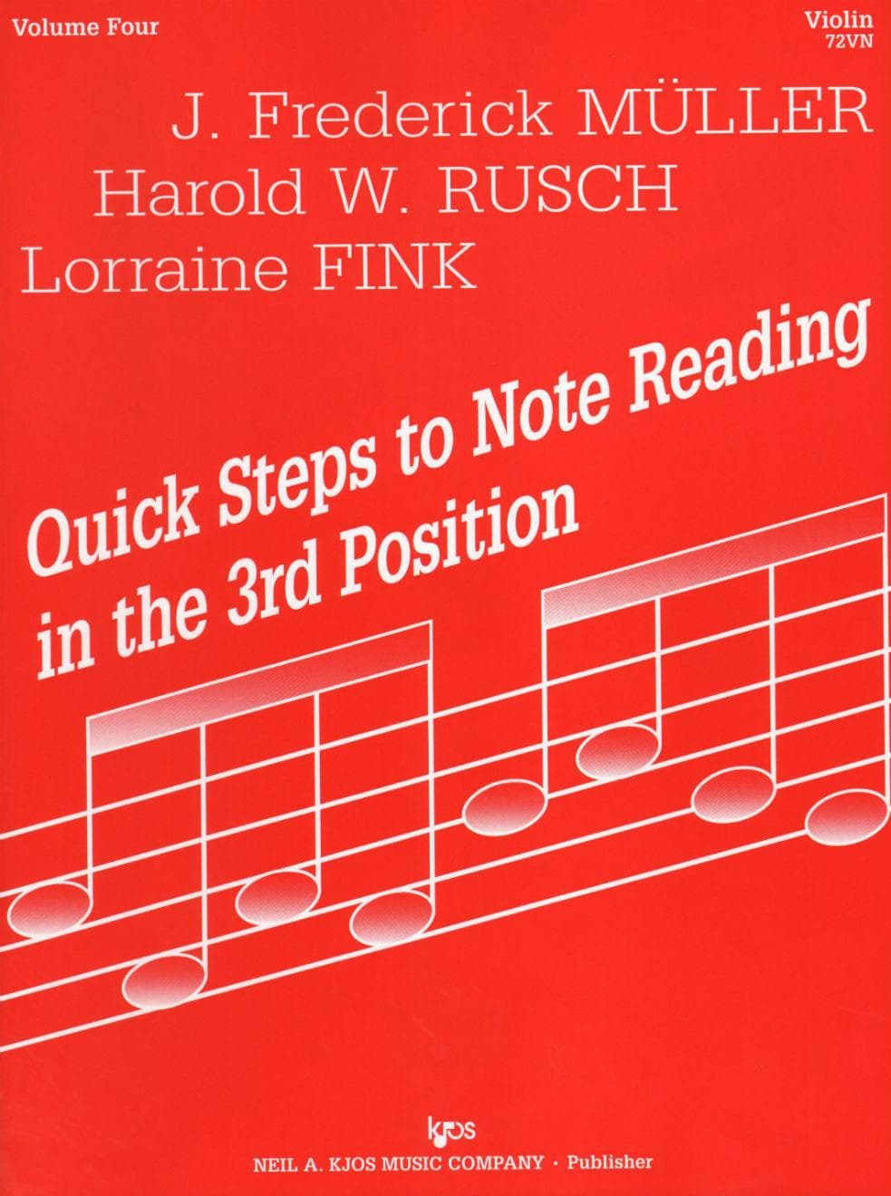 Fink/Müller/Rusch - Quick Steps To Note Reading, Book 4 - Violin - Neil A Kjos Music Co