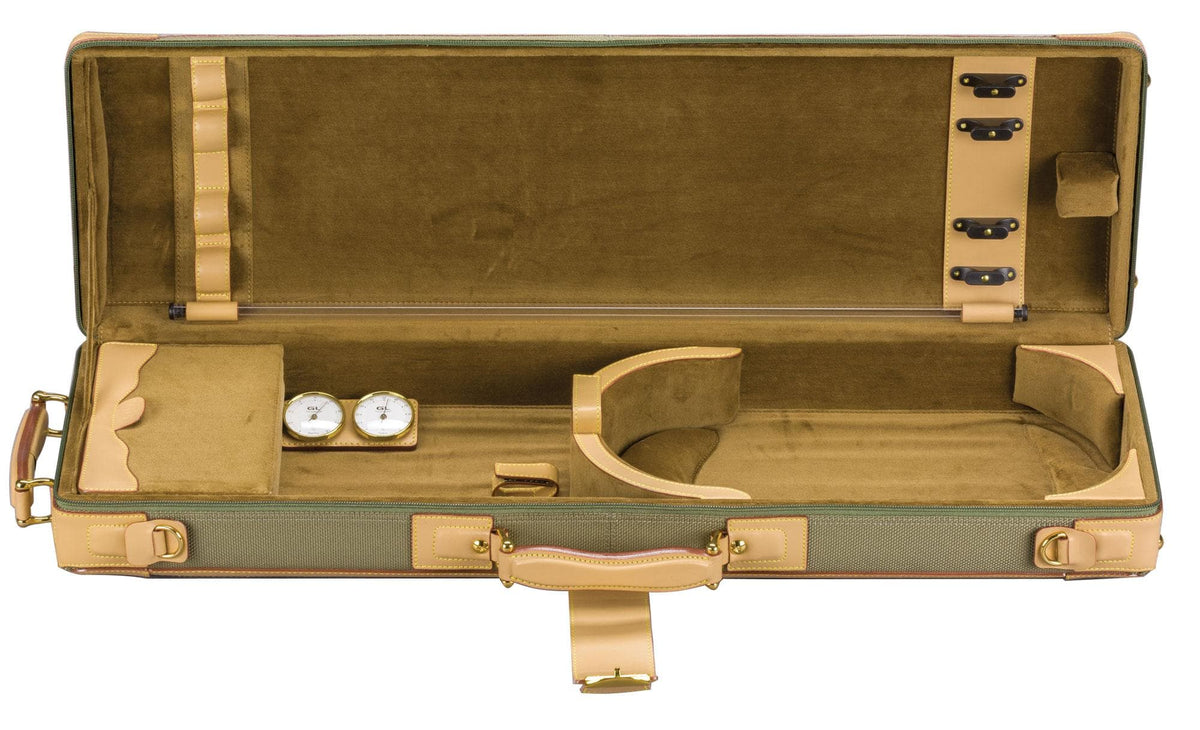 GL Pentagon Violin Case Beige Leather Trim