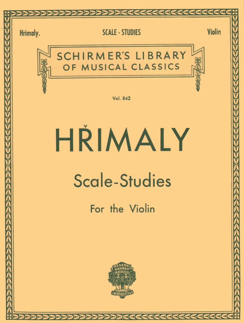 Hřímalý, Jan - Scale Studies - Violin solo - G Schirmer Edition