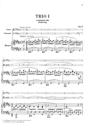 Brahms, Johannes - Piano Trios for Violin, Cello and Piano - Henle Verlag URTEXT Edition